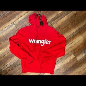 Wrangler Classic Logo Red Hooded Sweatshirt